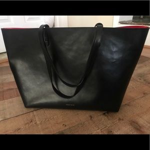 Mansur Gavriel Large Tote Black/Flamma